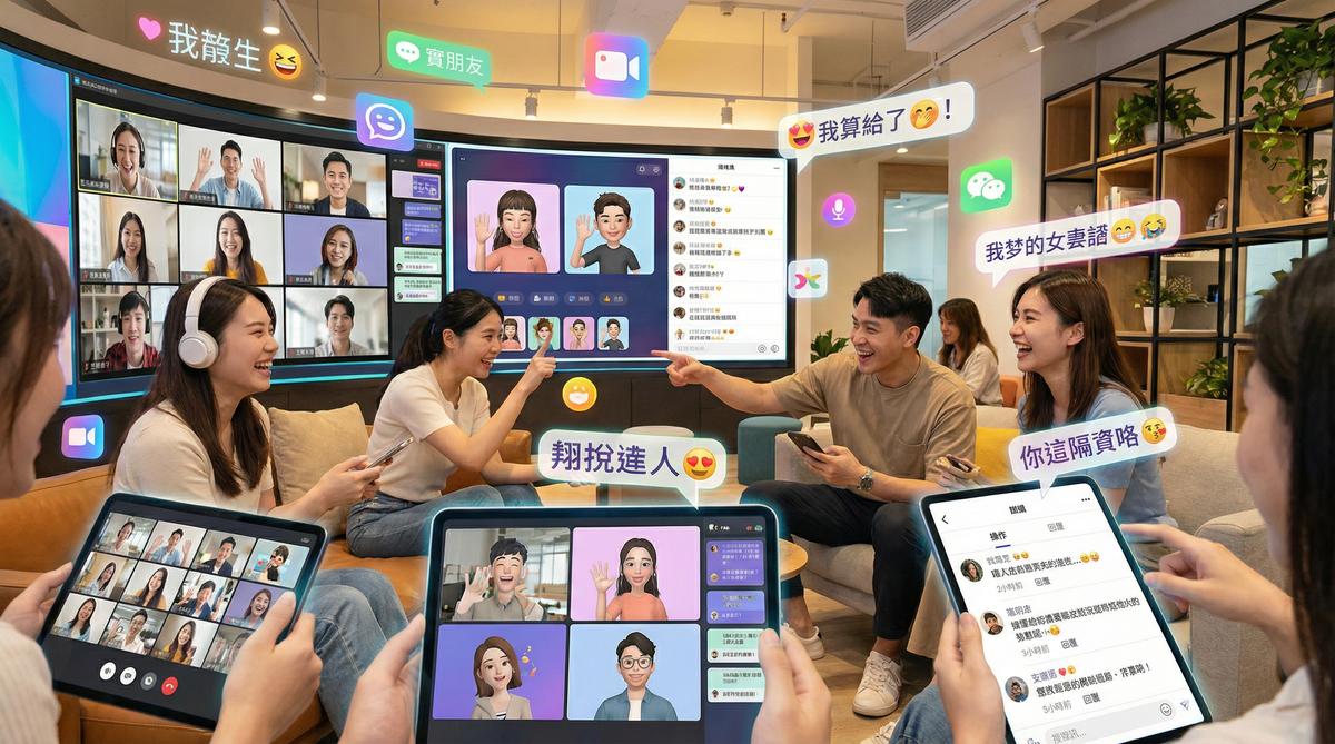 里番网甜心社区互动场景